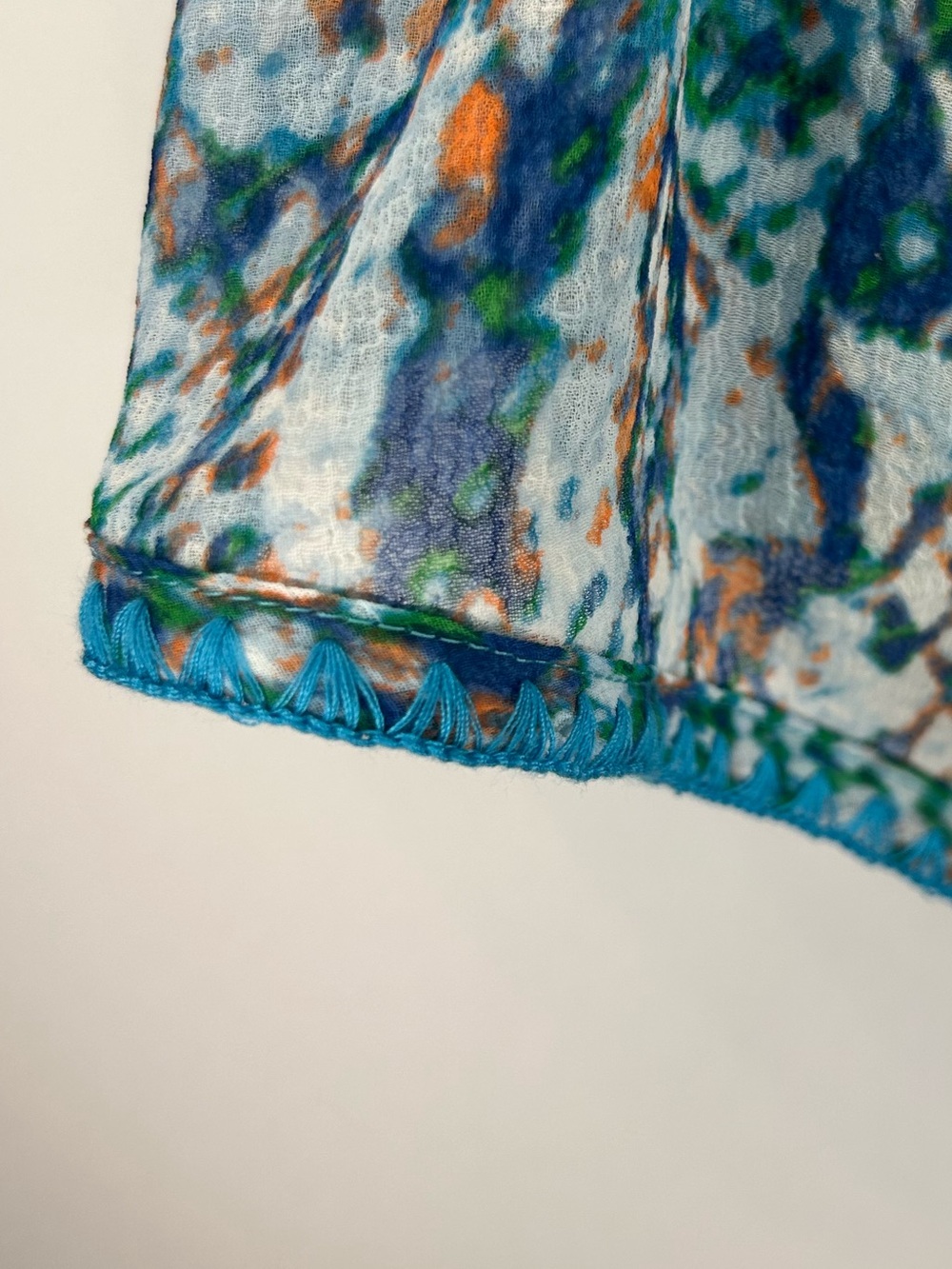 *NWT* Ramy Brook Women’s Turquoise Printed Meena Bandeau Cropped Top, Size Large - Picture 5 of 13